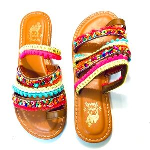 Camel Threads Neon Summer Sandals